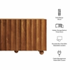 Sorren 54 Inch Scalloped Wood 3-Door Sideboard