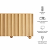 Sorren 54 Inch Scalloped Wood 3-Door Sideboard