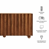 Sorren 72 Inch Scalloped Wood 4-Door Sideboard