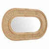 Sovana Oval Rattan Wall Mirror in Natural