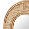 Sovana Oval Rattan Wall Mirror in Natural