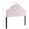 Sovereign Full Diamond Tufted Performance Velvet Headboard in Pink