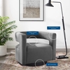 Spin Cutaway Performance Velvet Swivel Armchair