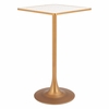 Spot Bar Table in Beige & Gold