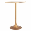 Spot Bar Table in Beige & Gold