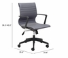 Stacy Office Chair in Dark Gray