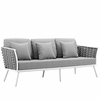Stance 3 Piece Outdoor Patio Aluminum Sectional Sofa Set MID-3165