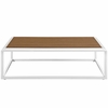 Stance Outdoor Patio Aluminum Coffee Table in White Natural