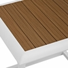 Stance Outdoor Patio Aluminum Side Table in White Natural