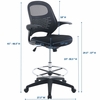 Stealth Drafting Chair in Black