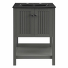 Steam 24" Bathroom Vanity in Gray Black