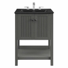 Steam 24" Bathroom Vanity in Gray Black