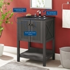 Steam 24" Bathroom Vanity in Gray Black