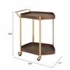 Stela Bar Cart in Walnut