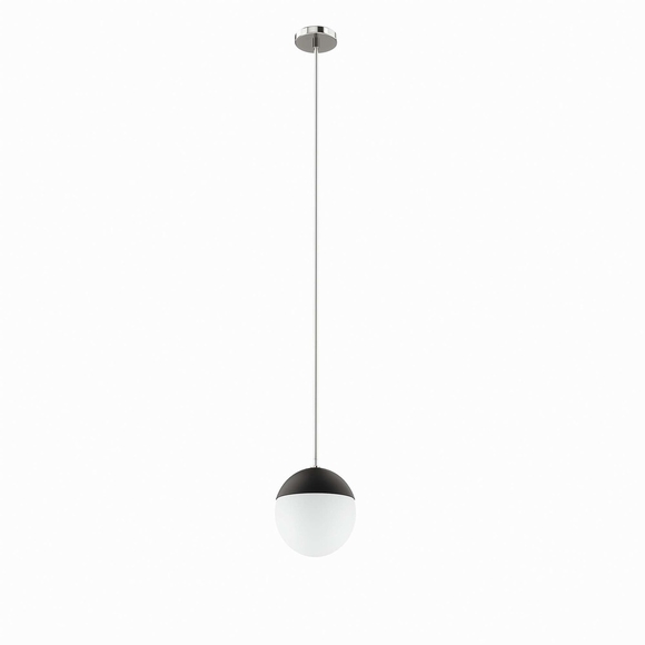 Stellar 1-Light Pendant Light in Opal Polished Nickel