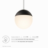 Stellar 1-Light Pendant Light in Opal Polished Nickel