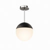 Stellar 1-Light Pendant Light in Opal Polished Nickel