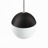 Stellar 1-Light Pendant Light in Opal Polished Nickel