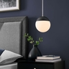 Stellar 1-Light Pendant Light in Opal Polished Nickel