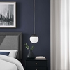Stellar 1-Light Pendant Light in Opal Polished Nickel