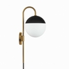 Stellar 1-Light Wall Sconce in Opal Satin Brass