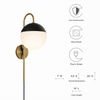 Stellar 1-Light Wall Sconce in Opal Satin Brass