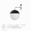 Stellar 1-Light Wall Sconce-MID-5655 in Opal Polished Nickel