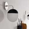 Stellar 1-Light Wall Sconce-MID-5655 in Opal Polished Nickel