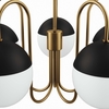 Stellar 5-Light Chandelier in Opal Satin Brass