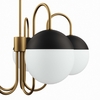 Stellar 5-Light Chandelier in Opal Satin Brass