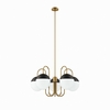 Stellar 5-Light Chandelier in Opal Satin Brass