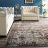 Success Kaede Distressed Vintage Floral Moroccan Trellis 8x10 Area Rug in Multicolored