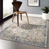 Success Manuka Distressed Vintage Floral Lattice 4x6 Area Rug in Multicolored