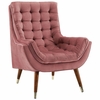 Suggest Button Tufted Upholstered Velvet Lounge Chair