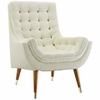 Suggest Button Tufted Upholstered Velvet Lounge Chair