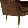 Suggest Button Tufted Upholstered Velvet Lounge Chair