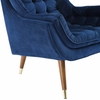 Suggest Button Tufted Upholstered Velvet Lounge Chair