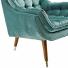 Suggest Button Tufted Upholstered Velvet Lounge Chair