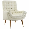 Suggest Button Tufted Upholstered Velvet Lounge Chair