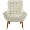 Suggest Button Tufted Upholstered Velvet Lounge Chair