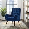 Suggest Button Tufted Upholstered Velvet Lounge Chair