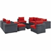 Summon 10 Piece Outdoor Patio Sunbrella&reg; Sectional Set