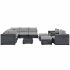 Summon 10 Piece Outdoor Patio Sunbrella&reg; Sectional Set