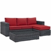 Summon 3 Piece Outdoor Patio Sunbrella&reg; Sectional Set