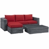 Summon 3 Piece Outdoor Patio Sunbrella&reg; Sectional Set