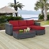 Summon 3 Piece Outdoor Patio Sunbrella&reg; Sectional Set