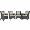 Summon 4 Piece Outdoor Patio Sunbrella&reg; Dining Set