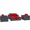 Summon 5 Piece Outdoor Patio Sunbrella&reg; Sectional Set