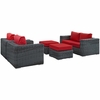Summon 5 Piece Outdoor Patio Sunbrella&reg; Sectional Set