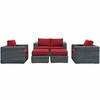 Summon 5 Piece Outdoor Patio Sunbrella&reg; Sectional Set